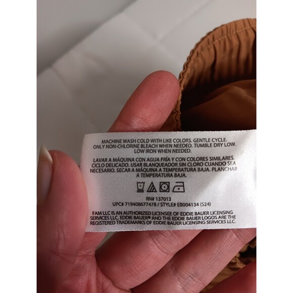 Eddie Bauer Men's Ripstop Tech Pull On Short Size XL Brown Sugar New With Tags - Picture 7 of 7